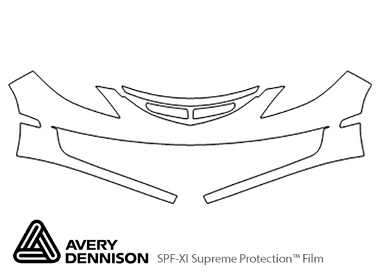 Mazda Mazda6 2009-2013 Avery Dennison Clear Bra Bumper Paint Protection Kit Diagram