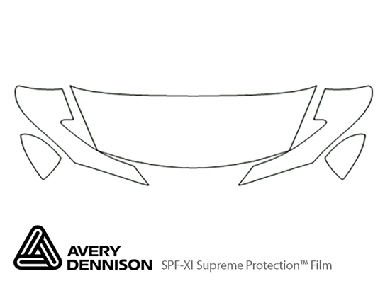 Mazda Mazda6 2009-2013 Avery Dennison Clear Bra Hood Paint Protection Kit Diagram