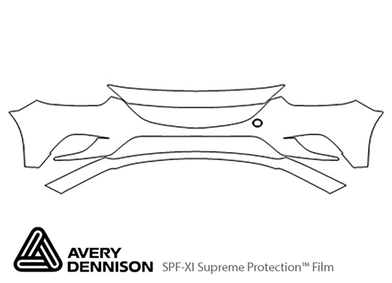 Mazda Mazda6 2014-2015 Avery Dennison Clear Bra Bumper Paint Protection Kit Diagram