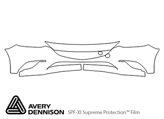 Mazda Mazda6 2016-2017 Avery Dennison Clear Bra Bumper Paint Protection Kit Diagram