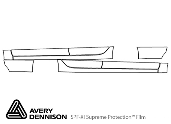 Mazda Mazda6 2018-2021 Avery Dennison Clear Bra Door Cup Paint Protection Kit Diagram