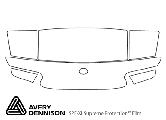 Mazda Miata 1990-1997 Avery Dennison Clear Bra Hood Paint Protection Kit Diagram