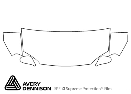 Mazda Miata 1999-2005 Avery Dennison Clear Bra Hood Paint Protection Kit Diagram