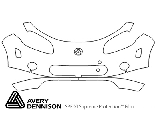 Mazda Miata 2006-2008 Avery Dennison Clear Bra Bumper Paint Protection Kit Diagram