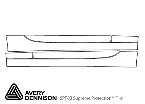 Mazda Miata 2006-2012 Avery Dennison Clear Bra Door Cup Paint Protection Kit Diagram