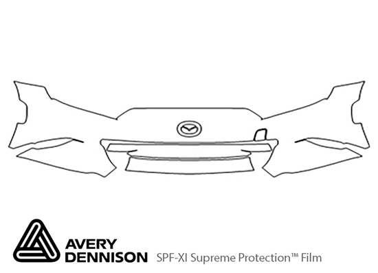 Mazda Miata 2016-2023 Avery Dennison Clear Bra Bumper Paint Protection Kit Diagram