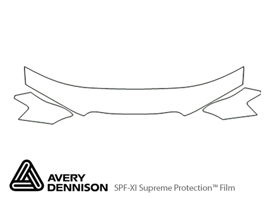 Mazda Millenia 2001-2002 Avery Dennison Clear Bra Hood Paint Protection Kit Diagram