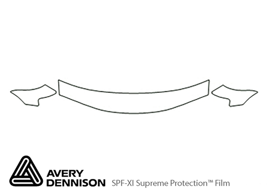 Mazda Protege 1996-1998 Avery Dennison Clear Bra Hood Paint Protection Kit Diagram