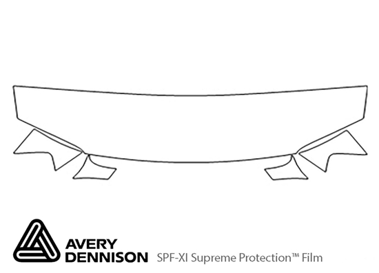 Mazda Protege 1999-2000 Avery Dennison Clear Bra Hood Paint Protection Kit Diagram