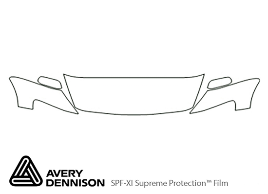 Mazda RX-8 2009-2011 Avery Dennison Clear Bra Hood Paint Protection Kit Diagram