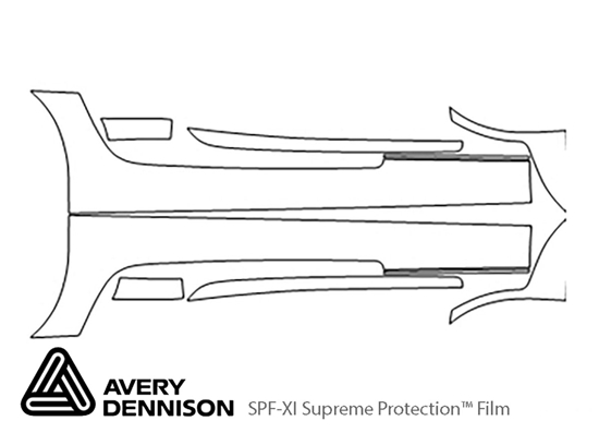 Mercedes-Benz AMG GT 2016-2019 Avery Dennison Clear Bra Door Cup Paint Protection Kit Diagram