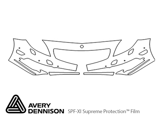 Mercedes-Benz B-Class 2014-2014 Avery Dennison Clear Bra Bumper Paint Protection Kit Diagram