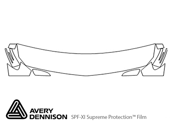 Mercedes-Benz B-Class 2014-2018 Avery Dennison Clear Bra Hood Paint Protection Kit Diagram