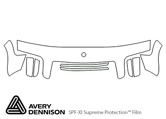 Mercedes-Benz C-Class 1994-2000 Avery Dennison Clear Bra Hood Paint Protection Kit Diagram