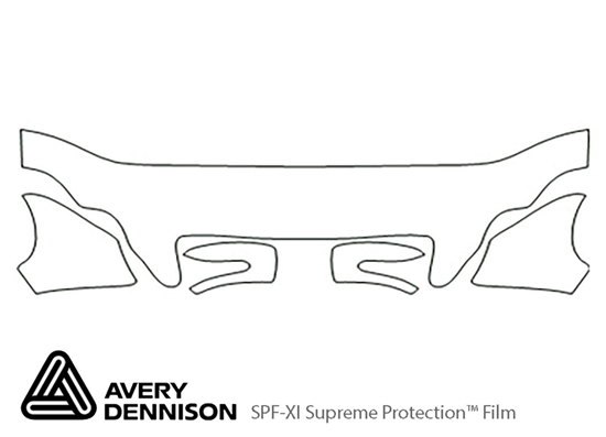 Mercedes-Benz C-Class 2001-2004 Avery Dennison Clear Bra Hood Paint Protection Kit Diagram