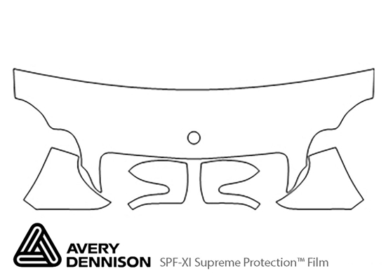 Mercedes-Benz C-Class 2002-2004 Avery Dennison Clear Bra Hood Paint Protection Kit Diagram