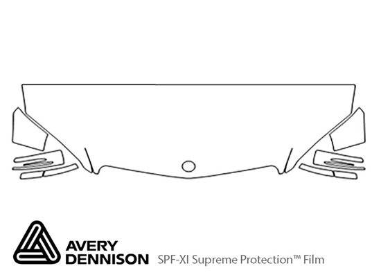 Mercedes-Benz C-Class 2008-2011 Avery Dennison Clear Bra Hood Paint Protection Kit Diagram