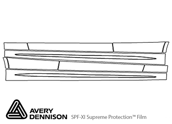 Mercedes-Benz C-Class 2019-2021 Avery Dennison Clear Bra Door Cup Paint Protection Kit Diagram