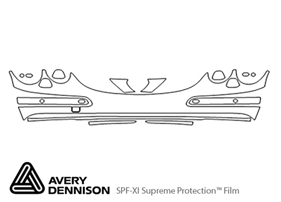 Mercedes-Benz CL-Class 2000-2002 Avery Dennison Clear Bra Bumper Paint Protection Kit Diagram