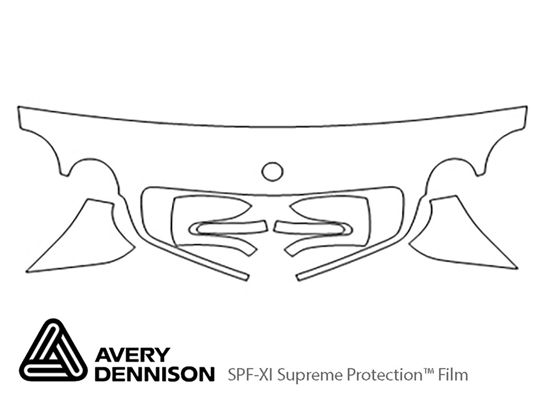 Mercedes-Benz CL-Class 2000-2006 Avery Dennison Clear Bra Hood Paint Protection Kit Diagram