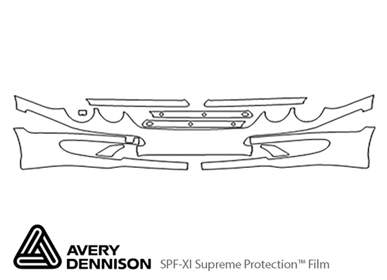 Mercedes-Benz CL-Class 2003-2006 Avery Dennison Clear Bra Bumper Paint Protection Kit Diagram