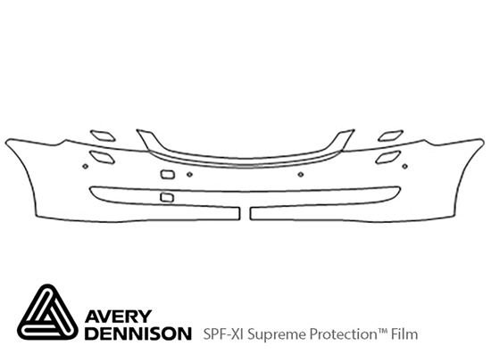 Mercedes-Benz CL-Class 2007-2010 Avery Dennison Clear Bra Bumper Paint Protection Kit Diagram