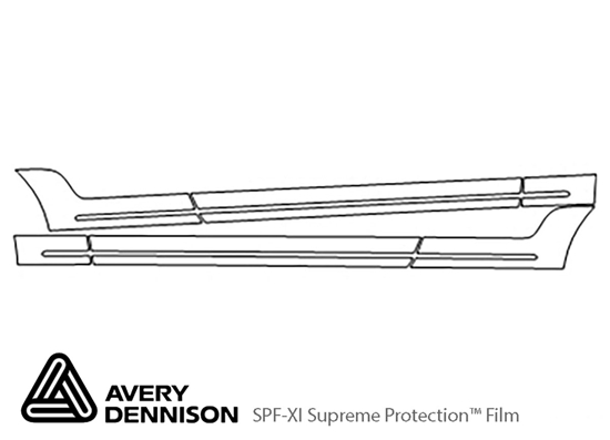 Mercedes-Benz CL-Class 2007-2010 Avery Dennison Clear Bra Door Cup Paint Protection Kit Diagram