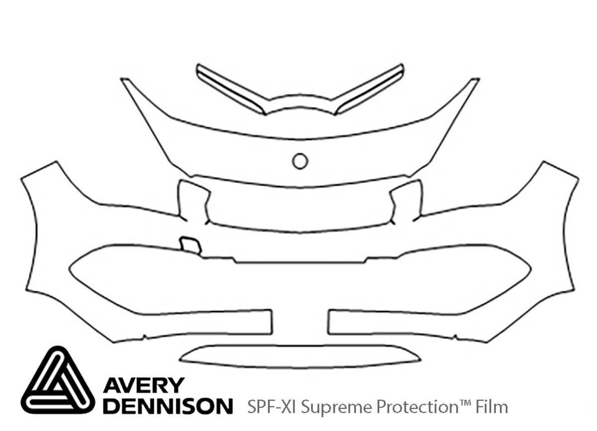 ##LONGDESCRIPTIONNAME2## Avery Dennison Clear Bra Bumper Paint Protection Kit Diagram