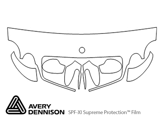 Mercedes-Benz CLK-Class 1998-2003 Avery Dennison Clear Bra Hood Paint Protection Kit Diagram