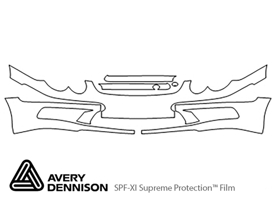 Mercedes-Benz CLK-Class 2004-2005 Avery Dennison Clear Bra Bumper Paint Protection Kit Diagram