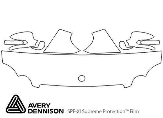 Mercedes-Benz CLK-Class 2004-2005 Avery Dennison Clear Bra Hood Precut PPF Diagram