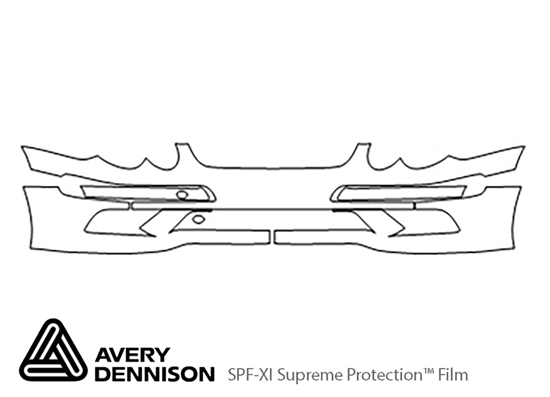 Mercedes-Benz CLK-Class 2006-2009 Avery Dennison Clear Bra Bumper Paint Protection Kit Diagram