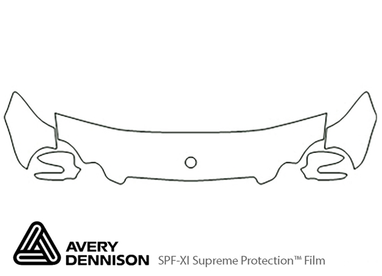 Mercedes-Benz CLK-Class 2006-2009 Avery Dennison Clear Bra Hood Paint Protection Kit Diagram