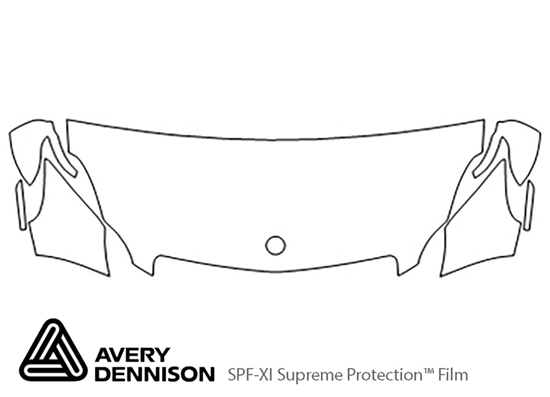 Mercedes-Benz CLS-Class 2005-2011 Avery Dennison Clear Bra Hood Paint Protection Kit Diagram