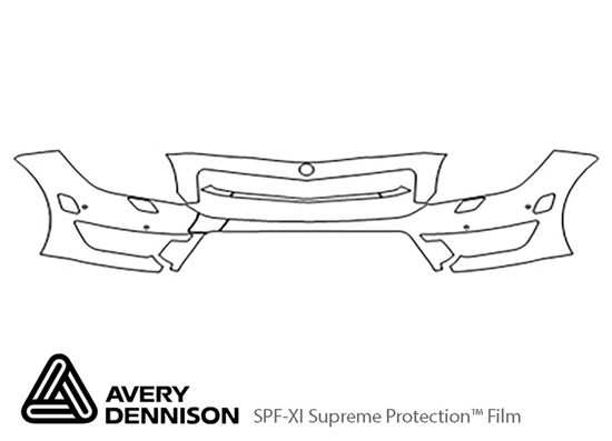 Mercedes-Benz CLS-Class 2012-2014 Avery Dennison Clear Bra Bumper Paint Protection Kit Diagram