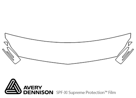 Mercedes-Benz CLS-Class 2015-2018 Avery Dennison Clear Bra Hood Paint Protection Kit Diagram