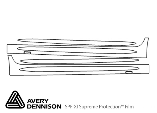 Mercedes-Benz CLS-Class 2015-2018 Avery Dennison Clear Bra Door Cup Paint Protection Kit Diagram