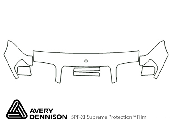 Mercedes-Benz E-Class 1994-1995 Avery Dennison Clear Bra Hood Paint Protection Kit Diagram