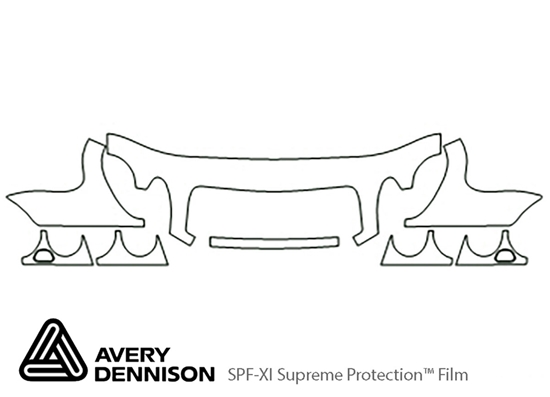 Mercedes-Benz E-Class 1996-2002 Avery Dennison Clear Bra Hood Paint Protection Kit Diagram