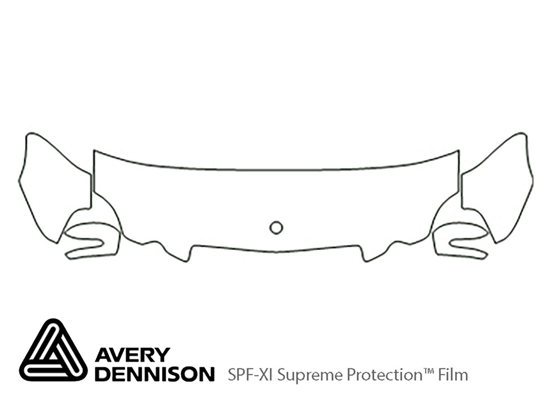 Mercedes-Benz E-Class 2003-2006 Avery Dennison Clear Bra Hood Paint Protection Kit Diagram