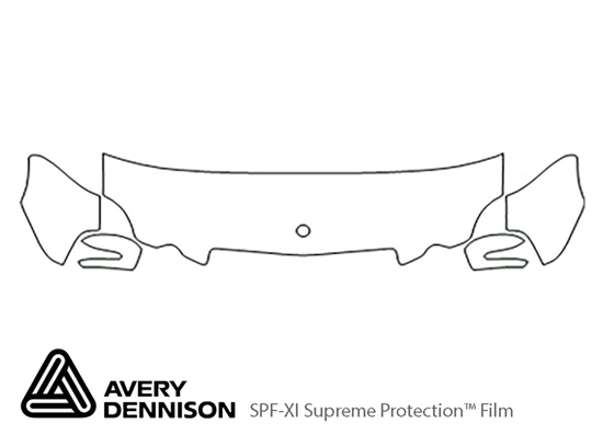 Mercedes-Benz E-Class 2007-2009 Avery Dennison Clear Bra Hood Paint Protection Kit Diagram