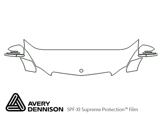 Mercedes-Benz E-Class 2010-2013 Avery Dennison Clear Bra Hood Paint Protection Kit Diagram