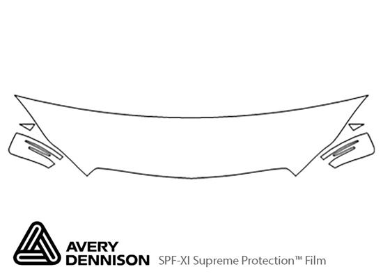 Mercedes-Benz E-Class 2014-2016 Avery Dennison Clear Bra Hood Paint Protection Kit Diagram