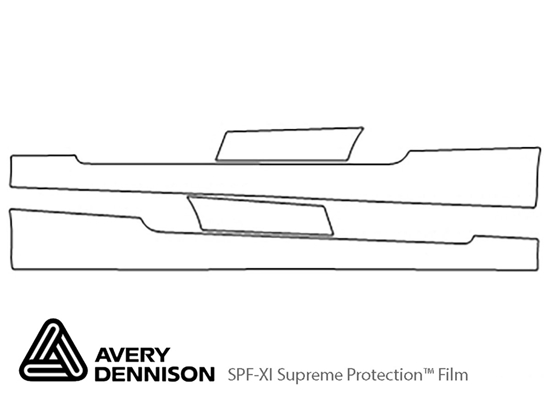 Mercedes-Benz E-Class 2014-2016 Avery Dennison Clear Bra Door Cup Paint Protection Kit Diagram