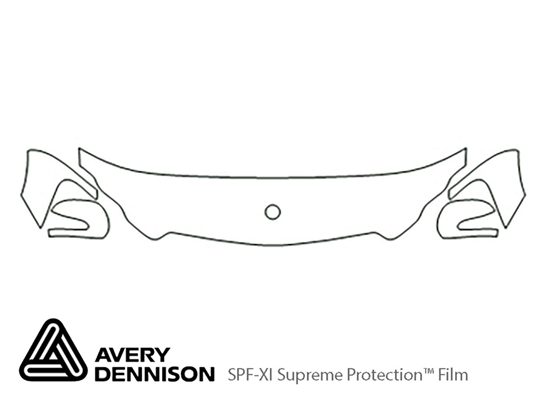 Mercedes-Benz GL-Class 2007-2009 Avery Dennison Clear Bra Hood Paint Protection Kit Diagram