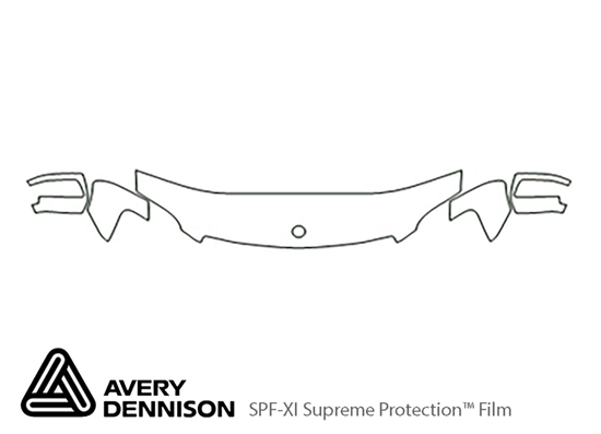 Mercedes-Benz GL-Class 2010-2012 Avery Dennison Clear Bra Hood Paint Protection Kit Diagram