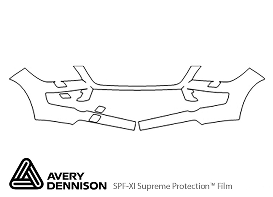 Mercedes-Benz GL-Class 2013-2016 Avery Dennison Clear Bra Bumper Paint Protection Kit Diagram