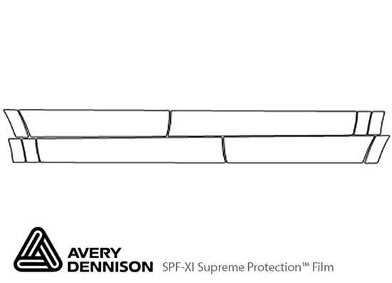 Mercedes-Benz GL-Class 2014-2016 Avery Dennison Clear Bra Door Cup Paint Protection Kit Diagram