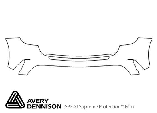 Mercedes-Benz GLA-Class 2015-2017 Avery Dennison Clear Bra Door Cup Paint Protection Kit Diagram