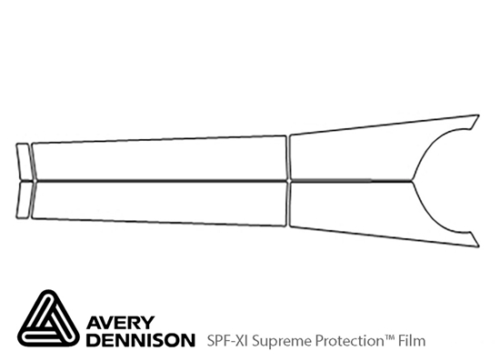 Mercedes-Benz GLA-Class 2015-2020 Avery Dennison Clear Bra Door Cup Paint Protection Kit Diagram